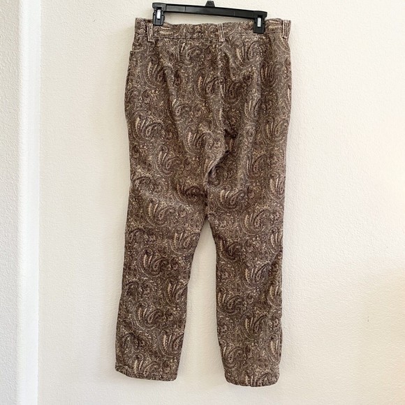 JONES NEW YORK Signature Corduroy Pants Jeans Women Size 12 Paisley - Picture 7 of 10